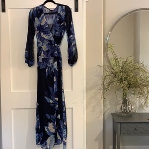 Soièblu floral wrap maxi dress